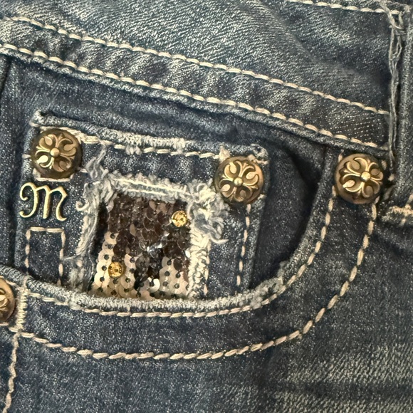 Miss Me Jeans Sequins Bling Y2K 2000's Bootcut Size 28 Size 6 - Picture 6 of 10